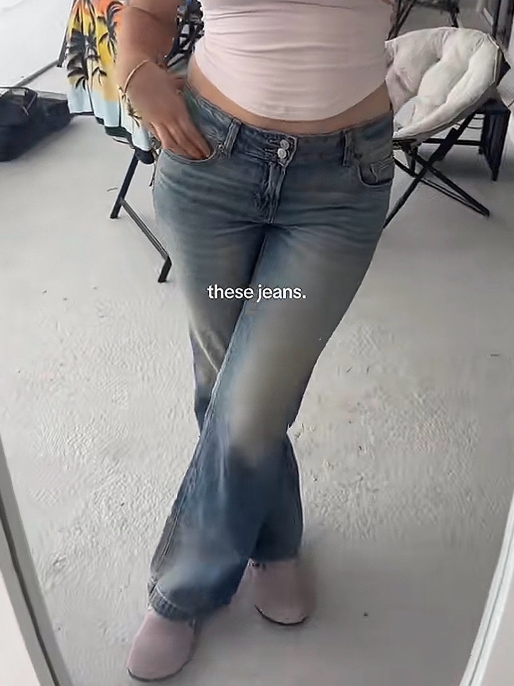 PacSun Women's Light Blue Flare Jeans